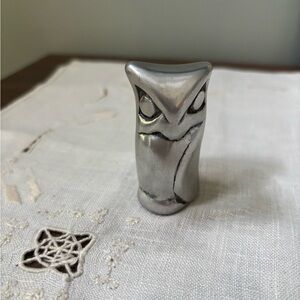 Vintage Pewter Owl Figurine
